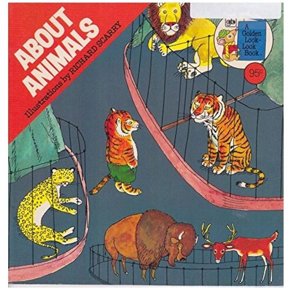 ✅ 5 for $25 - Vintage Book: About Animals, Illustrations by Richard Scarry - Picture 1 of 8